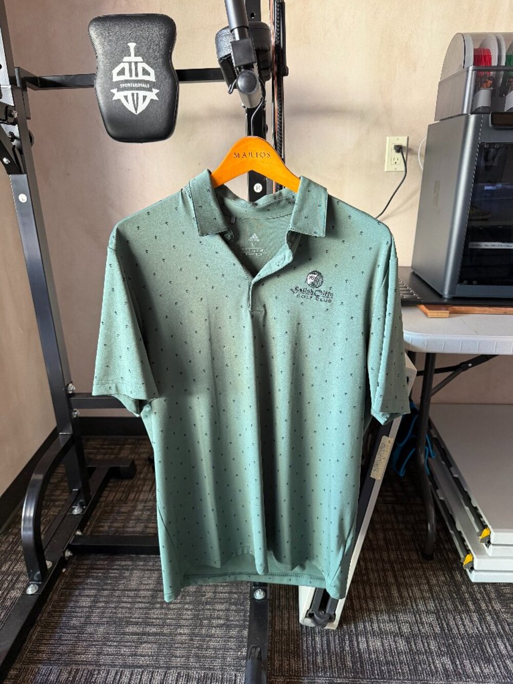 Adidas Primegreen Men’s Sage Green Salish Cliffs Golf Club Polo M